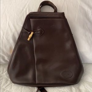 Vintage Longchamp Roseau Leather Backpack